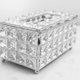 thumbnail image 2 of Caja de pañuelos faciales rectangular de cristal con elegante decoración y dispensador de servilletas Plata, 2 of 7