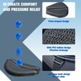 thumbnail image 3 of Shake Rider Cushion - Motorcycle Gel Seat Cushion, 3D-Honeycomb, Shock Absorption Not Stuffy, Ride 3x Longer, Fit All Motorcycle Types,Protecting Sensitive Areas,Relief No More Tailbone Soreness (2), 3 of 8