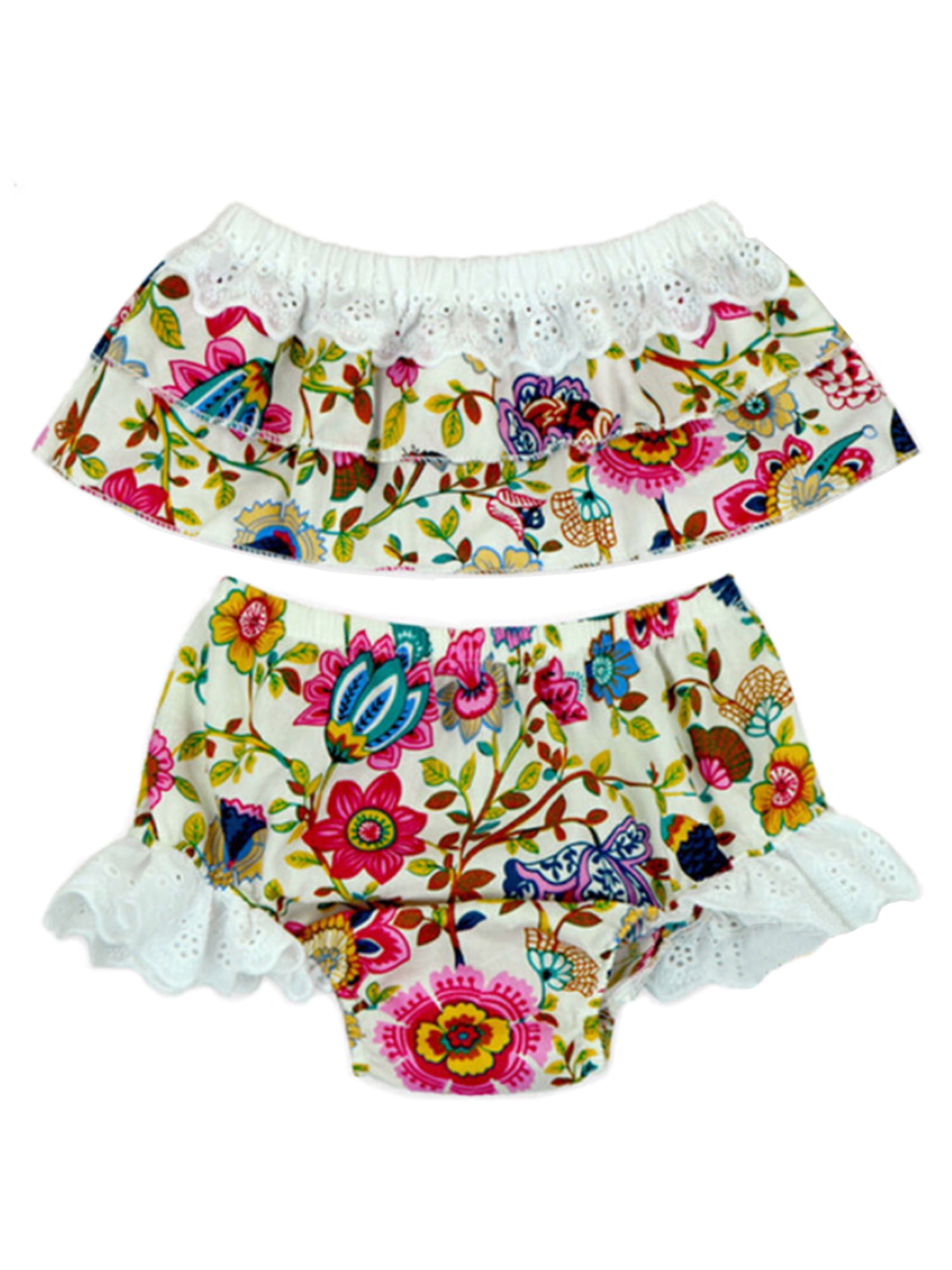 StylesILove StylesILove Baby Girls 2 Pcs Summer Cute Offshoulder