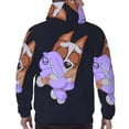 thumbnail image 6 of Lsque Bluey Pattern Casual Men's Hoodie,Hooded Sweatshirt with Kangaroo Pocket,Pullover Hoodie-Small, 6 of 8