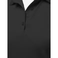 thumbnail image 4 of A2Y Women's Basic Casual Essentials 4-Button Junior-Fit Polyester Polo Shirt Black L, 4 of 6