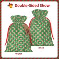 thumbnail image 2 of Fuzoiu 60s and 70s Style Print Christmas Gift Bag,Burlap Gift Bag with Drawstring Closure & Hang Tag,Perfect for Holidays, Birthdays, and Special Occasions-Small, 2 of 7