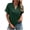 Green, variant on WIZUTIZ Tops for Women Holiday Saving Vintage Cotton Blend Elegant Basic Blouse Short Sleeve Breathable Ladies Tshirts Pure Colour V-Neck Tee Fluffy Athletic Tshirt Cozy Style Solid Shirts Tops Bla