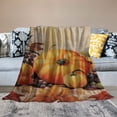 thumbnail image 2 of Fenyluxe Harvest Print Flannel Throw Blanket, Hand/Machine Wash for All Seasons, Thanksgiving Blanket for Bed 50x60in, 2 of 6