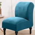 thumbnail image 3 of Chair Covers High Stretch Armless Chair Covers for Living Room Luxury Thick Velvet Chair Slipcovers Modern Furniture Protector with Elastic Bottom, Machine Washable, 3 of 8