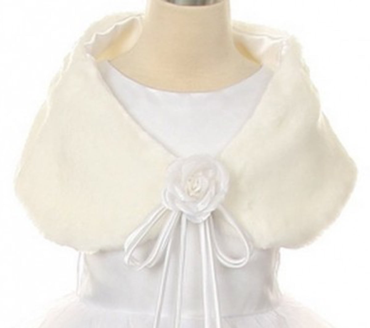 Cap Shawl Caftan For Baby Girl In Round Neck Fur Design From 1 TO 4 years main image 1