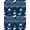 Navy Blue White Yellow, Pattern 17, variant on Design&I 8'x10' Washable Area Rug Knot With Anchor Emblem And Striped Border Nautical Maritime Refined Structured for King Size Bedroom, Under Bed, Sleek Flatweave Pet Friendly