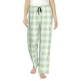 thumbnail image 2 of Kdxio Women's Comfy Stretch Green CheckboardPrint Drawstring Pajama Pants-XX-Large, 2 of 9