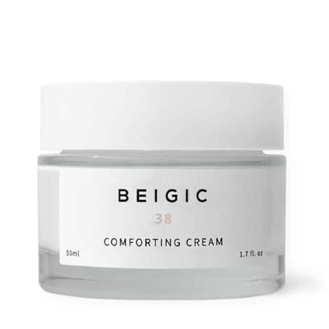 Crema reconfortante BEIGIC - Hidratante facial vegano para el cuidado de la piel coreana con alantoína niacinamida y ceramida - Crema facial hidratante calmante para piel seca y sensible (1.7 fl oz)