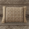 thumbnail image 2 of JERFIT Reversible King Size Jacquard Bedspread Set 5-Piece, Brown Gold Luxury Quilted Microfiber Bedding with Decorative Pillows, 2 of 8