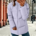 thumbnail image 6 of Aoiroe Oversized Casual Loose Solid Womens Cotton Coats For Women Womens Fall Jackets Long Winter Coats For Women Plus Size Coat Womens Long Winter Coat Women'S Down Jackets & Parkas Purple XS, 6 of 9