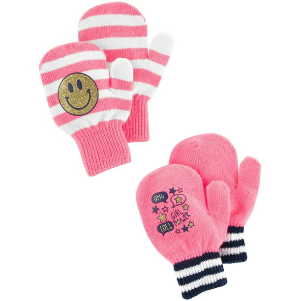 Oshkosh B'gosh OshKosh Little Girls' 2Pack Girl Power Gloves, 2T4T