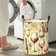 thumbnail image 5 of Fotbe Wine Cesto de Ropa con Asas, Cesto Impermeable de Gran Capacidad, Bolsa de Lavado para Dormitorio, Cesto de Ropa con Ruedas y Asas-Medium, 5 of 6