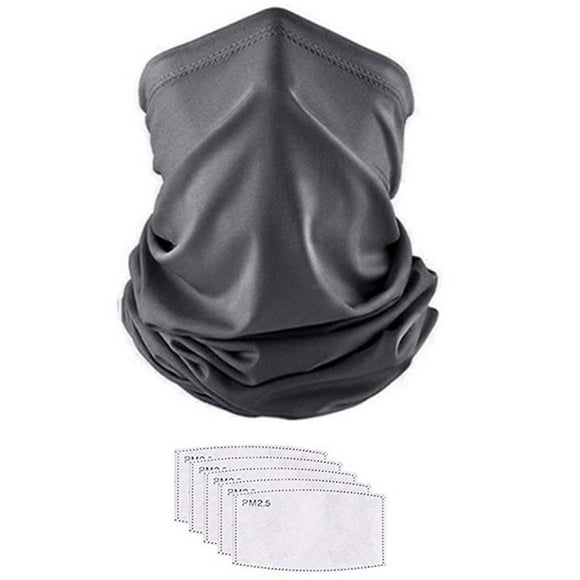 DondPO Neck Gaiter Cover Neck Washable Filter with Multifunctional Head Scarf Mask Mask Face Mask Neck Gaiters for Men Gray One Size Clearance！