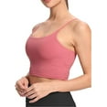 thumbnail image 2 of Amerteer Womens Sports Bra Strappy Crisscross Back Longline Crop Tank Top for Workout Fitness Athletic Gym (Pink- XL), 2 of 6