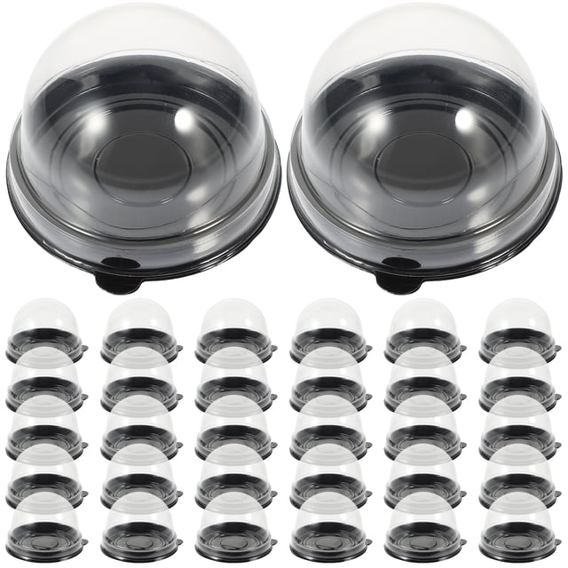 Miangastore 50Pcs Baking Cake Dome Cases Individual Cupcake Boxes Cake Containers Baking Supplies