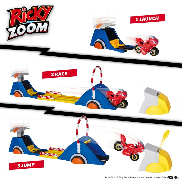 Ricky Zoom Speed & Stunt Playset featuring Ricky with 2 Rescue