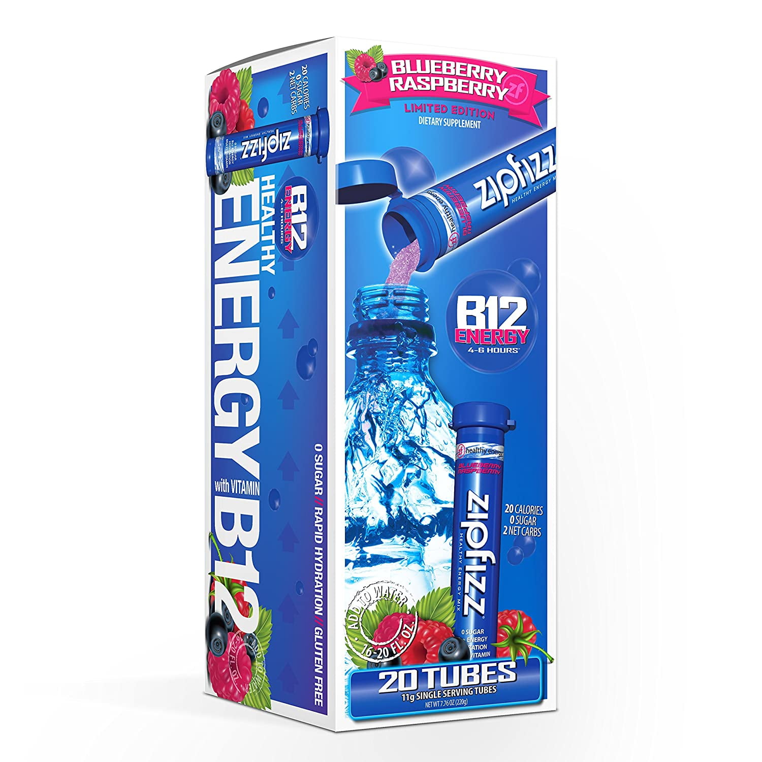 Zipfizz Healthy Energy Drink Mix, Hydration with B12 and Multi Vitamins