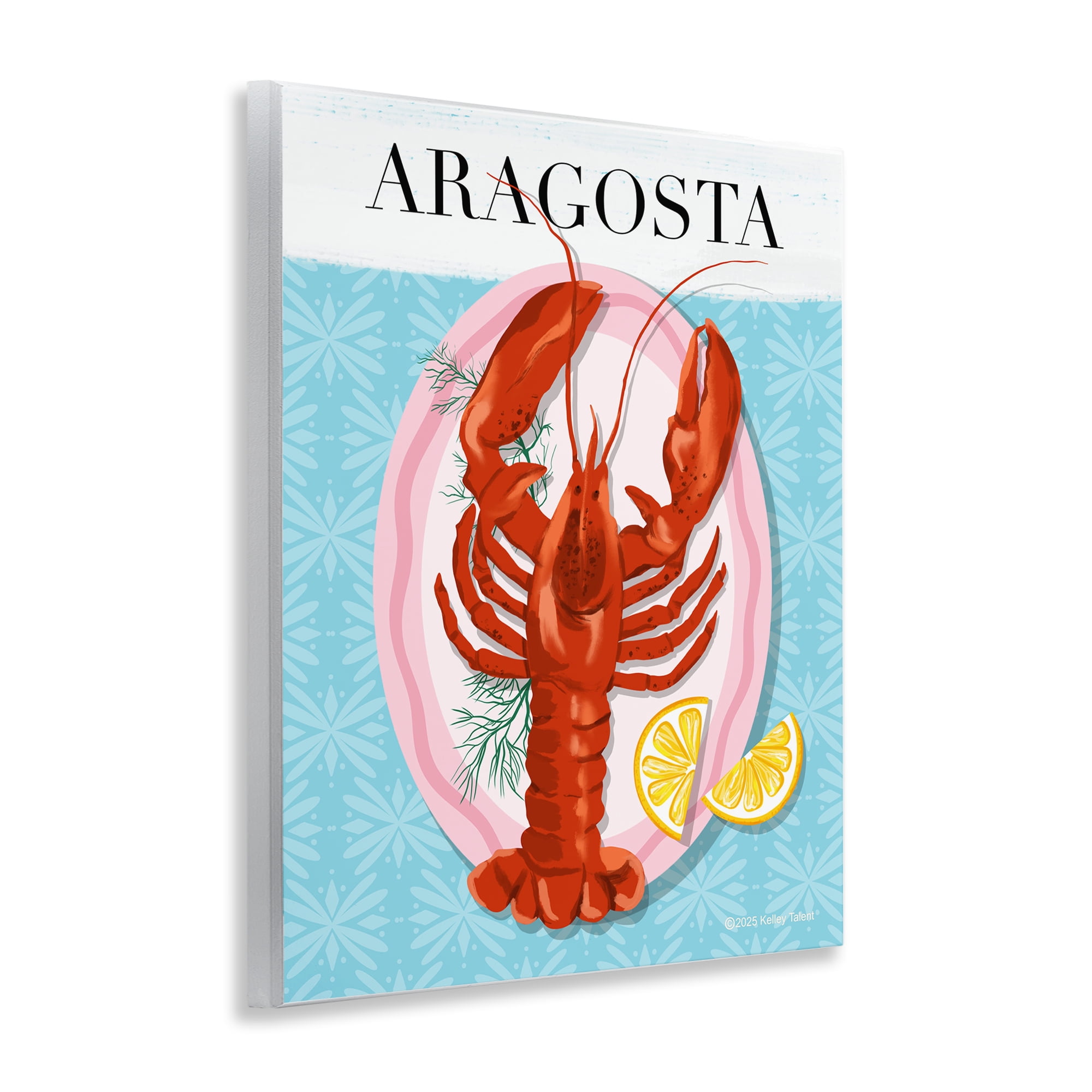 Stupell Industries Aragosta Lobster Dish Wall Plaque Art, design by Kelley Talent