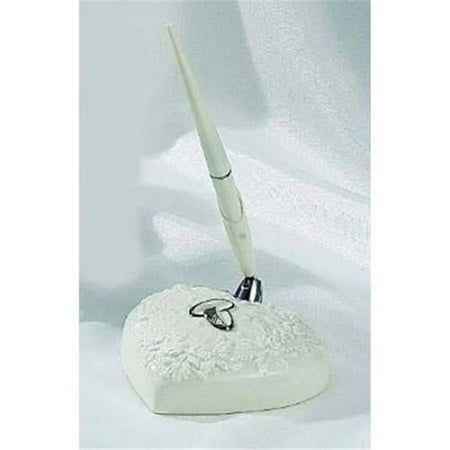 Porcelain Wedding Rings Pen with Stand