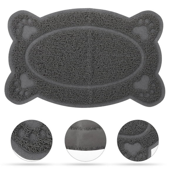 LEORX Dog Grooming Table Mat Pet Placemat PVC Grey 1Pack