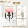 thumbnail image 2 of Uxcell 4 Pcs Velvet Bar Stool Covers, 10-14 Inch Round Bar Stool Cover with Elastic Band Stretch Chair Seat Cover Washable Slipcovers for Round Stool Chair, Pink, 2 of 7