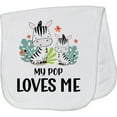 thumbnail image 2 of Inktastic Zebra My Pop Loves Me Baby Burp Cloth, 2 of 3