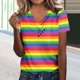 thumbnail image 3 of Camiseta de Manga Corta con Cuello en V, Camiseta Larga de Moda Y Ligera para Mujeres, 3 of 4