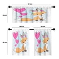 thumbnail image 4 of LALILO Kitchen Curtains and Valances Set of 3 36" Cute Red Window Treatment Tiers for Window Decor, 4 of 5