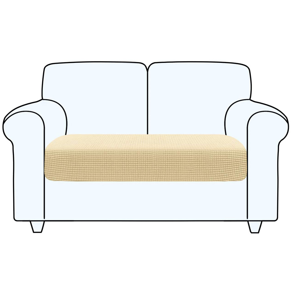 Rosnek Textured Grid Stretchy Sofa Seat Cushion Cover, 1/2/3/4 Seaters