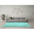 thumbnail image 3 of Ahgly Company Indoor Square Solid Light Blue Modern Area Rugs, 3' Square, 3 of 4