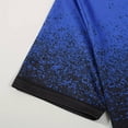 thumbnail image 5 of kpoplk Mens Short Sleeve Polo Shirts Casual Zipper Printed Golf Tennis T-Shirt Tops Blue,3XL, 5 of 7