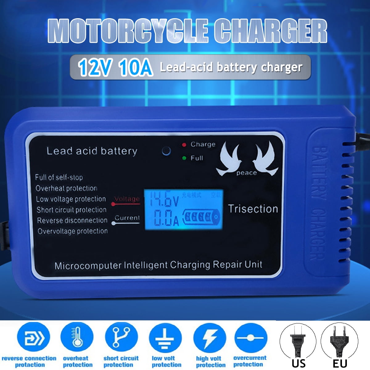 High Efficiency Battery Charger/Maintainer with Pulse Charging for Car