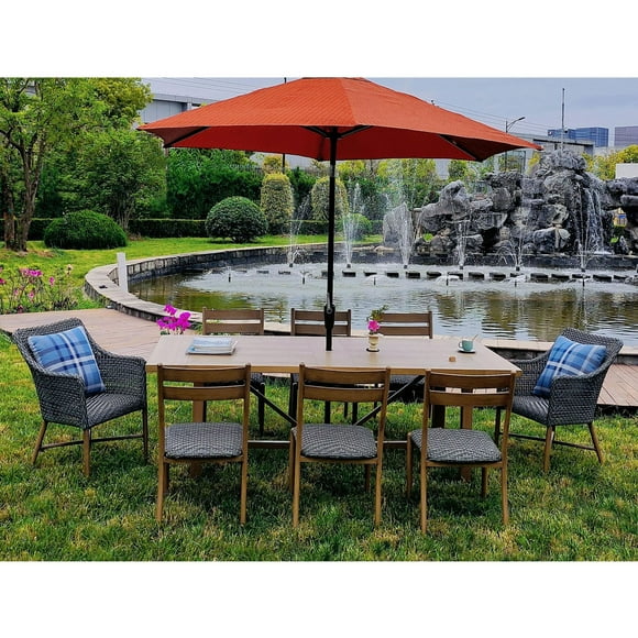Ensemble de salle à manger 9 pièces pour patio