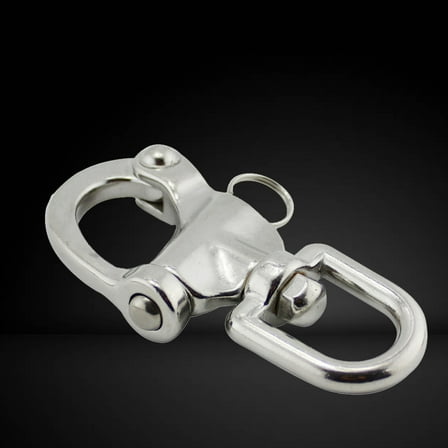ROMANSENTIAL -Resistant D Shaped Swivel Snap Shackle 1Pcs for Marine and Rigging