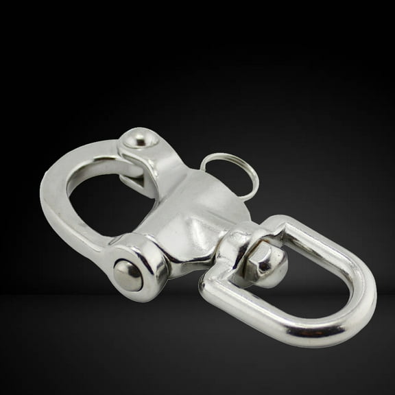 ROMANSENTIAL -Resistant D Shaped Swivel Snap Shackle 1Pcs for Marine and Rigging