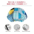 thumbnail image 5 of Balery Prague Ratter Dog In Bathtub Shower Caps, Double Layer Waterproof Shower Cap, Double Layers Reusable Shower Cap With Soft Comfortable For Long Thick Hair Soft Bath Shower Hair Caps, 5 of 9
