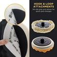 thumbnail image 6 of Waffle Foam & Wool Buffing & Polishing Pad Kit w/ 3 - 8" Pads Grip Backing Plate, 6 of 7
