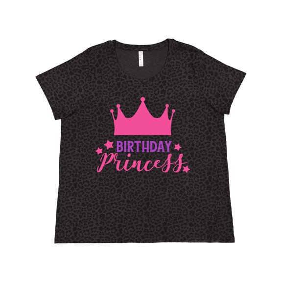 Inktastic Birthday Princess, Little Princess, Crown, Stars Women's Plus Size T-Shirt