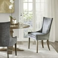 thumbnail image 2 of Fabric Dining Chairs Set of 2, INCLAKE Upholstered Dining Chairs with Armrest & Solid Wooden Legs, Accent Kitchen Chairs with Padded Seat-Flax Dark Gray in Fabric, 2 of 7
