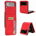 thumbnail image 1 of Allytech Case for Samsung Galaxy Z Flip 4 5G Luxury PU Leather Wallet Protective Phone Case with Card Slots Pocket Cover, Red, 1 of 6