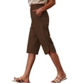 thumbnail image 2 of Mifsaly Women Capri Pants High Waisted Summer Casual Capris Button Hem Detail Lightweight Breathable Work Lounge Cropped Trouser with Pockets XL, 2 of 9