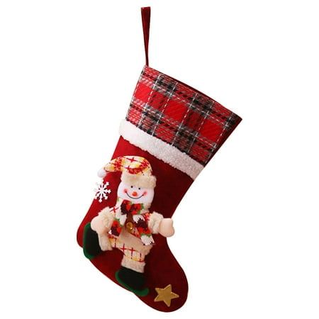 

TMOYZQ Christmas Decorations Indoor Outdoor Stickers Christmas Socks Gifts Candy Bags Christmas Tree Window Pendant 1PC Christmas Gift
