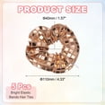 thumbnail image 2 of Uxcell 5pcs Velvet Scrunchie with Pocket Zipper (2 Inch) - Bright Elastic Bands Hair Ties Girls Women Hidden Compartment Pockets, for Ponytail Holder Travel Coins Keys, Champagne, 2 of 6