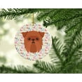 thumbnail image 2 of Brussels Griffon Merry Christmas Ceramic Ornament 2.8 in x 2.8 in, 2 of 3