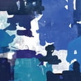 thumbnail image 2 of PI Studio 12x12 Gold Ornate Wood Framed with Double Matting Museum Art Print Titled - Block Paint II Blue Version, 2 of 4
