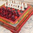 thumbnail image 3 of thinsony Vintage Wooden Chinese Chess Board Table Games Set Gift Collectibles, 3 of 9
