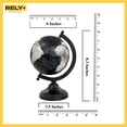thumbnail image 5 of Rely+ 5" Black World Globe Tabletop Geographic Earth Globes Office Desktop Decor, 5 of 9