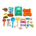 thumbnail image 1 of Rivenza Beach Bucket Toy Kids Sand Toy Set Sand Playset Portable Bucket Shovel Educational Material Suitable for Gift Giving Outdoor Play Indoor Activity Backyard Fun Poolside 19pcs, 1 of 8