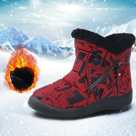 

Tejiojio Clearance Women s Boots Girls Short Bootie Outdoor Winter Warm Shoes Ankle Snow Boots